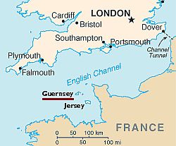 Guernsey, où elle est située