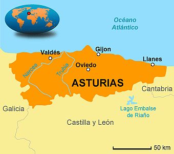 carte des asturies espagne Climat Asturies: température, précipitations, quand partir