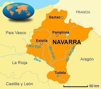 carte espagne pamplona Climat Navarre: température, précipitations, quand partir